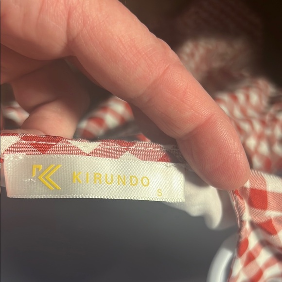 Red and White Tiered Flutter Sleeve Sundress - Picture 2 of 16